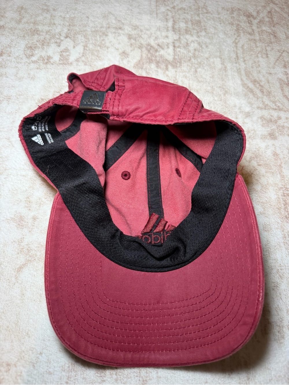 Adidas Faded Burgundy Baseball Cap Women’s Adjustable Hat - Picture 6 of 8